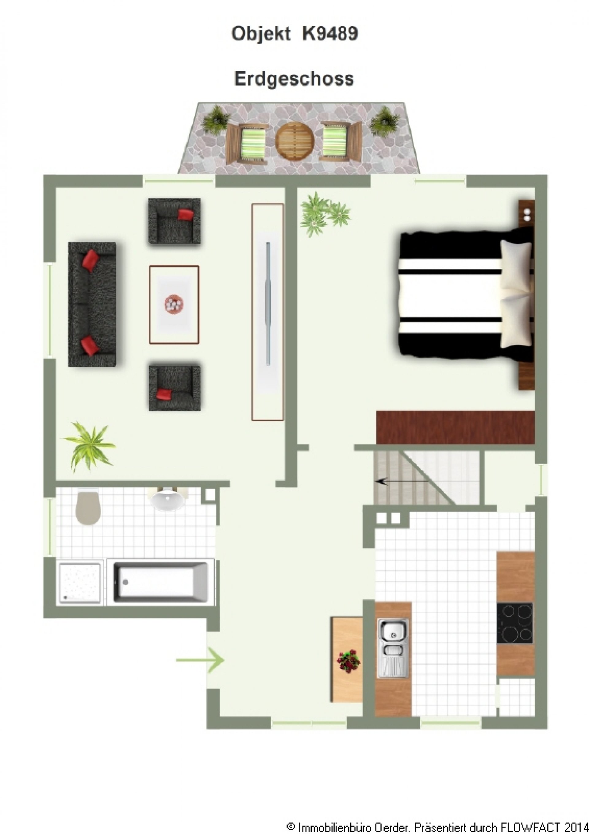 Grundriss  EG -Bad hat keine Wanne